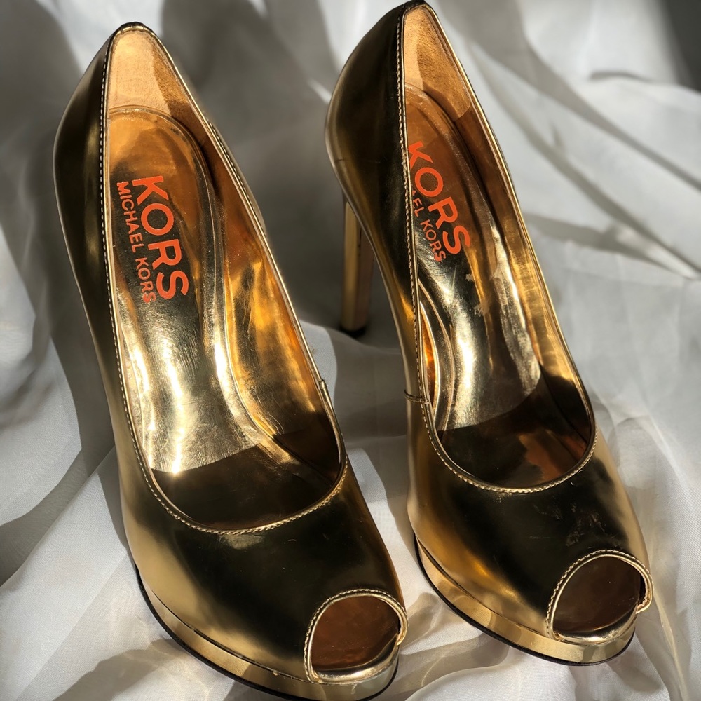 Gold Michael Kors heels